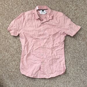 Topman Men’s Light Pink Casual Button Down Shirt